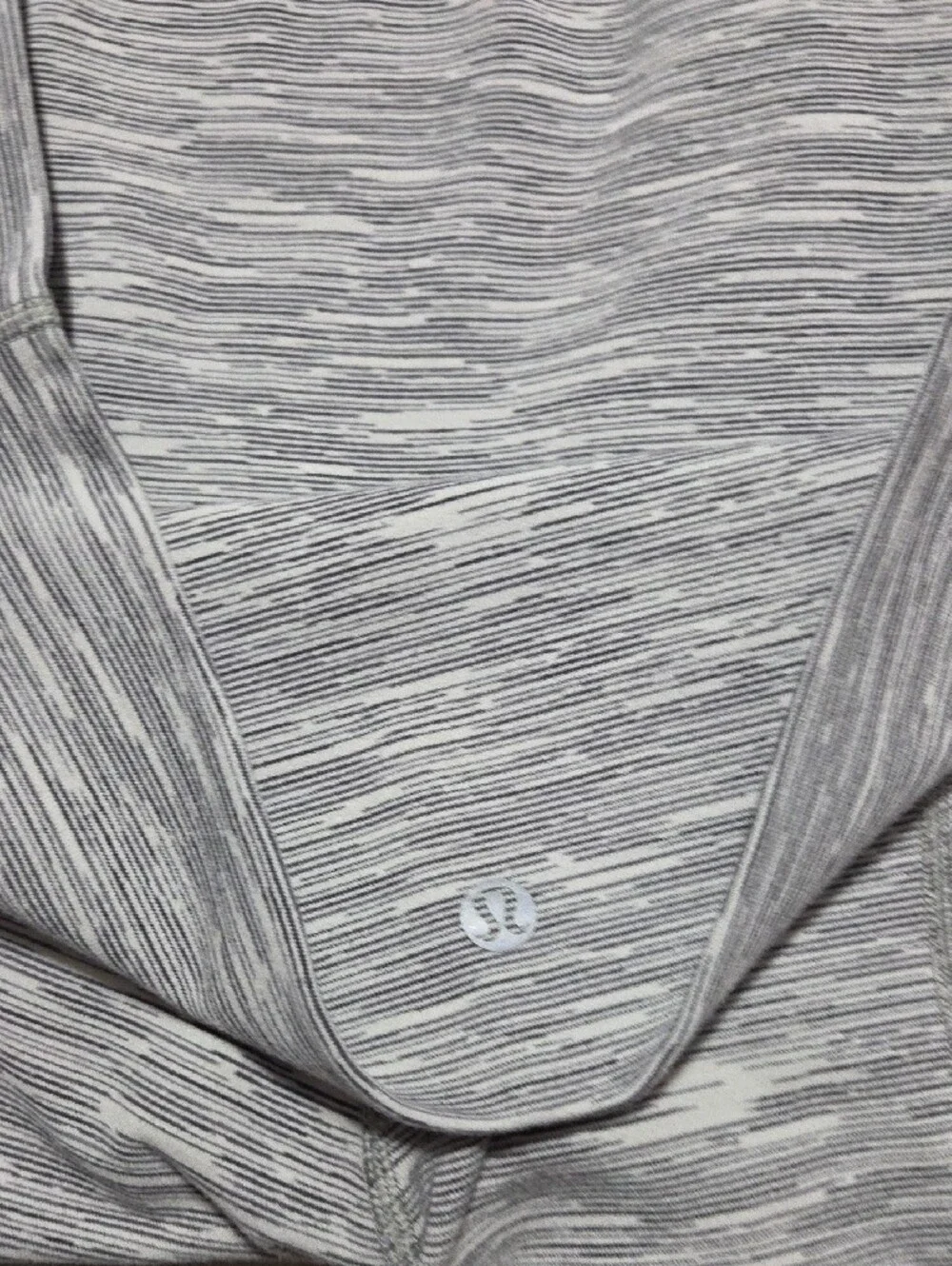 lululemon athletica Gray Space-Dye Leggings with White Panels